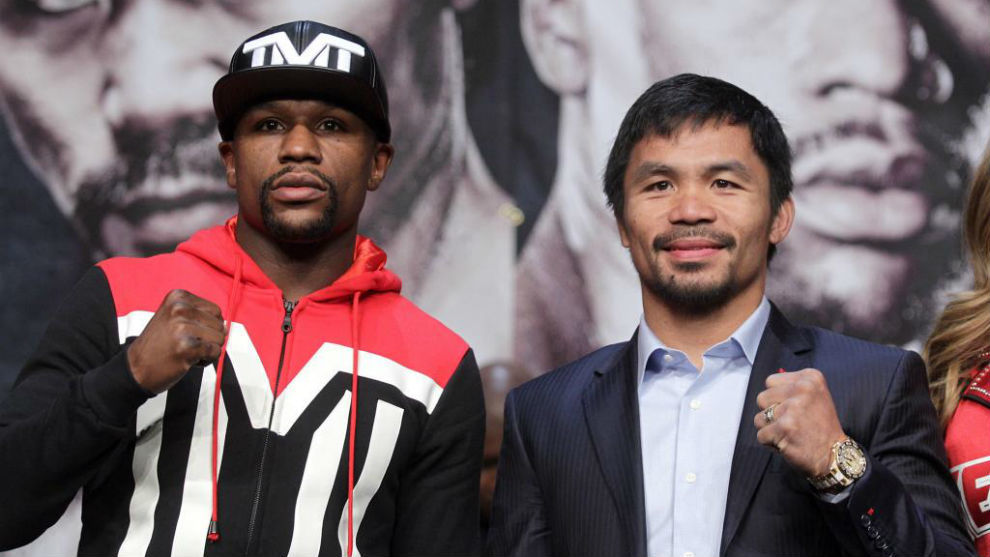 Foto de archivo / Floyd Mayweather Jr. y Manny Pacquiao.
