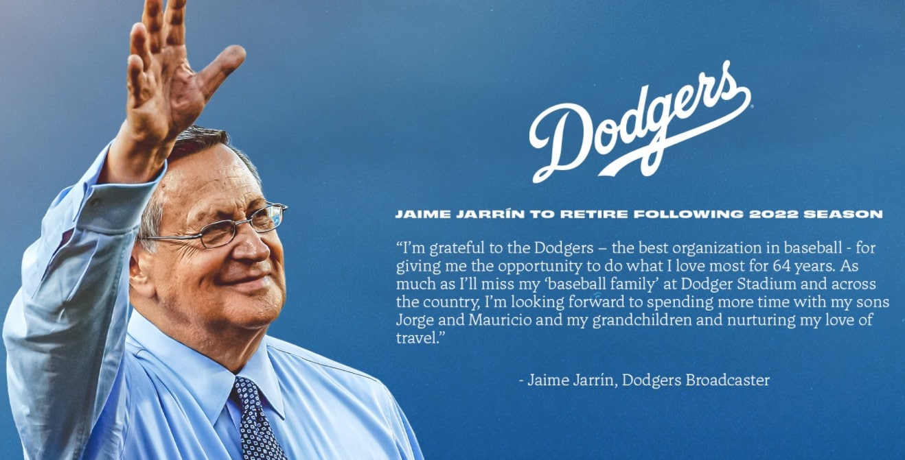 La épica voz de los Dodgers de Los Angeles, anunció su retiro como narrador.