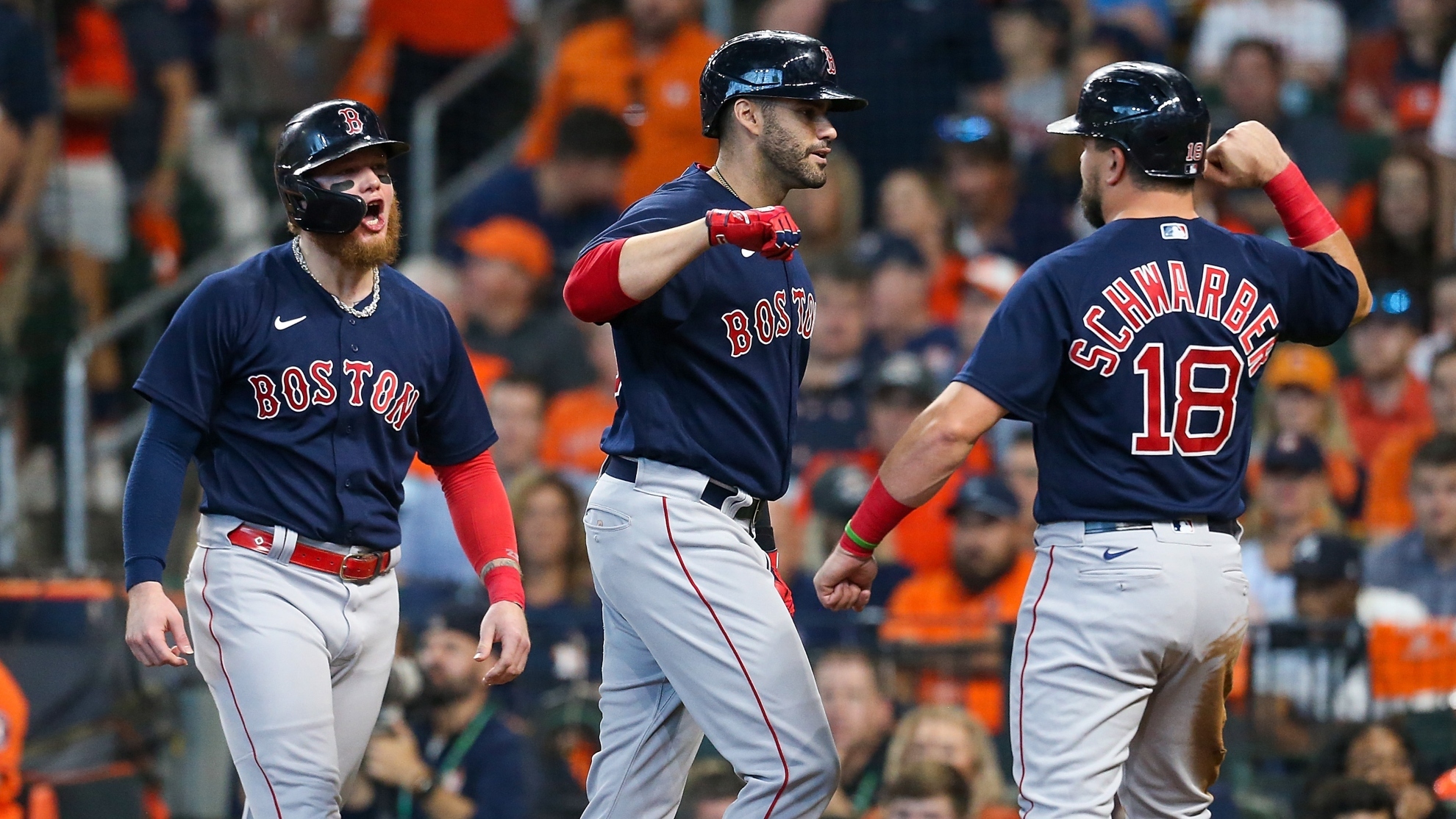 José Daniel Martínez produce un cuadrangular para el grand slam de Boston Red Sox. Reuters