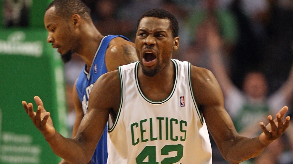 Tony Allen en acción por el Boston Celtics.