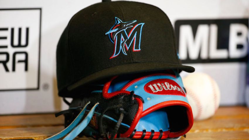 PITTSBURGH, PA - SEPTEMBER 03:  A New Era Miami Marlins baseball hat is seen against the Pittsburgh Pirates at PNC Park on September 3, 2019 in Pittsburgh, Pennsylvania.  (Photo by Justin K. Aller/Getty Images)