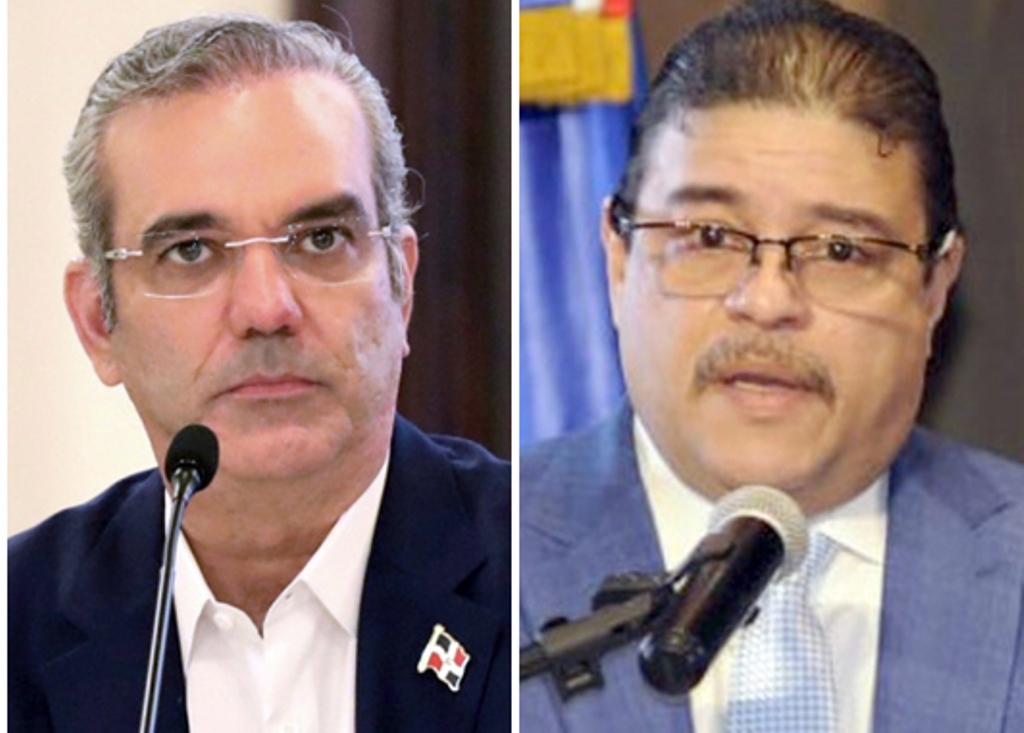 Presidente, Luis Abinader y el Ministro de Deportes, Francisco Camacho.