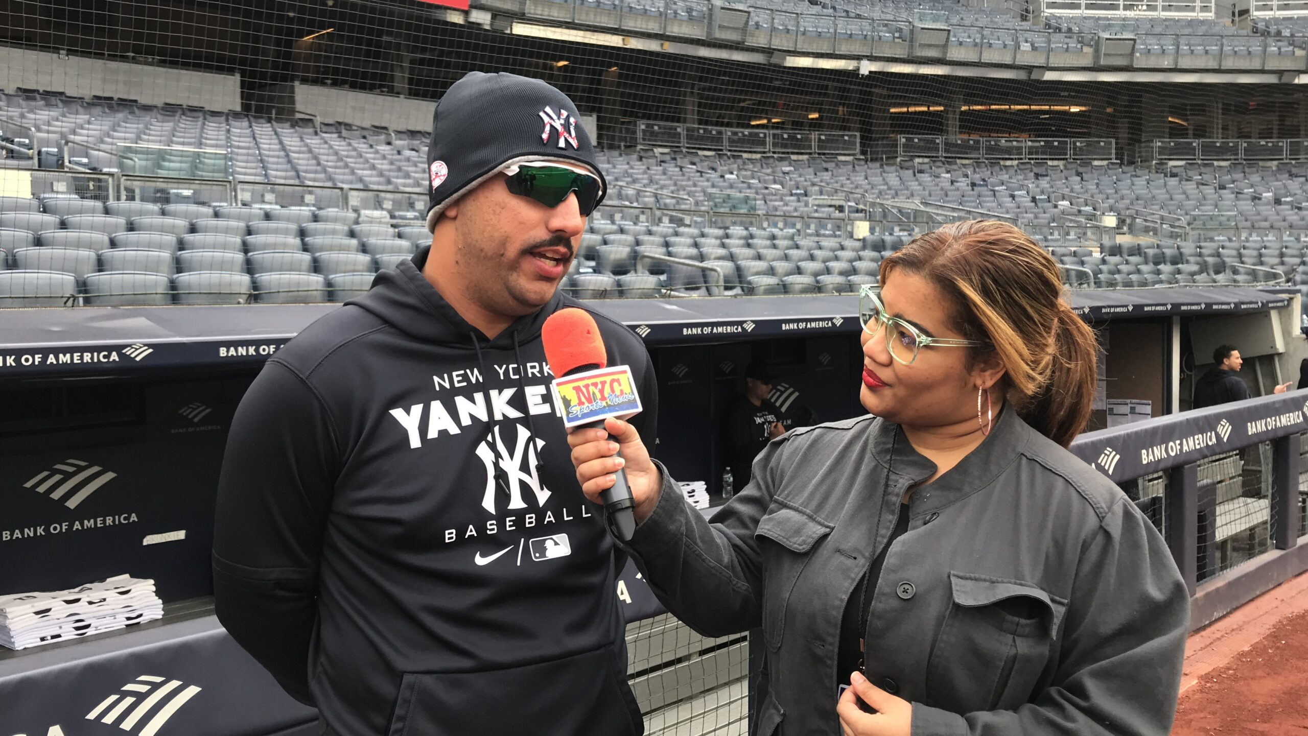 Arlenis J. Peña entrevistó a Néstor Cortés en el Yankee Stadium.