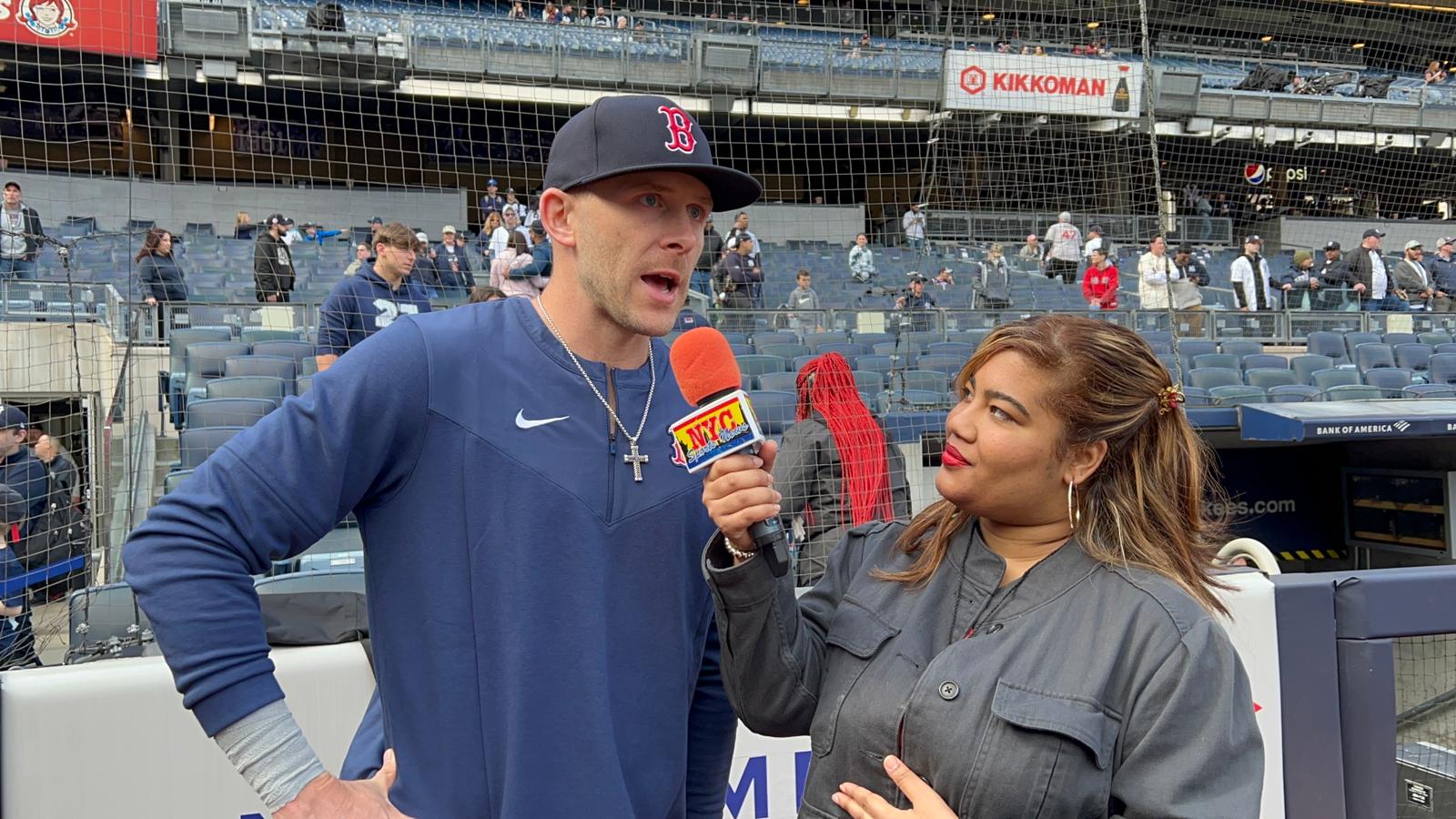 Arlenis J. Peña entrevistó a Trevor Story en el Yankee Stadium.
