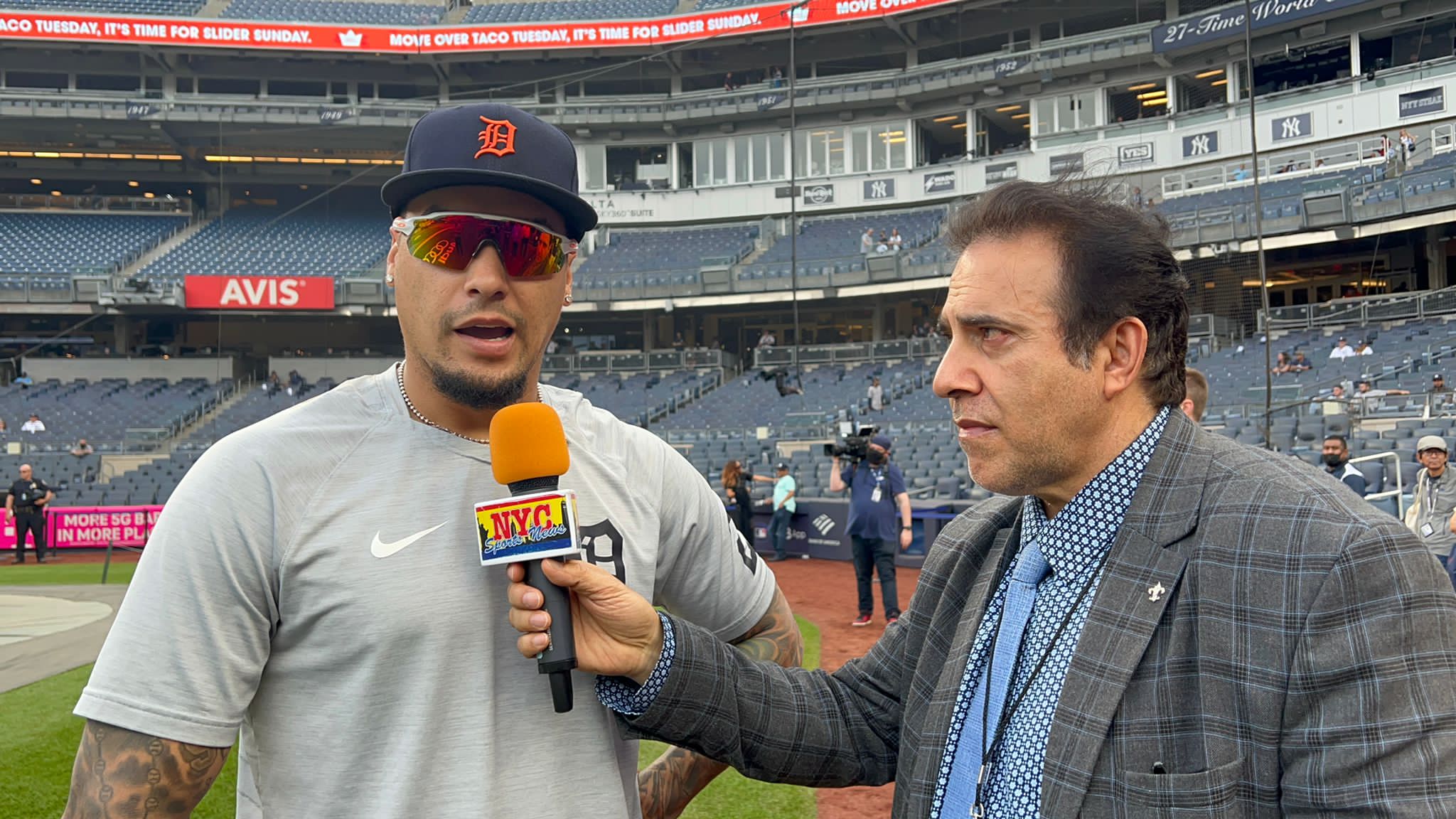 Neftalí Medina entrevistó ayer  a Javier Báez en el Yankee Stadium.