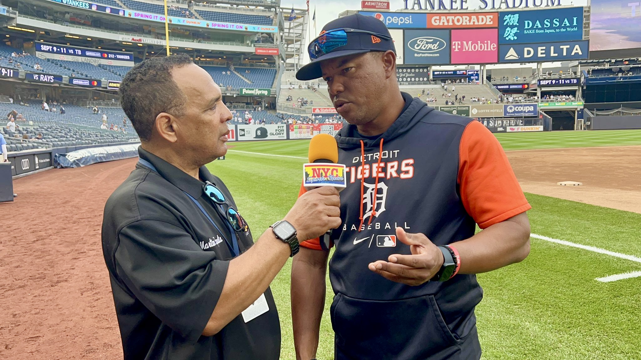 Ramón Santiago fue entrevistado por Agustín Zapata en el Yankee Stadium.