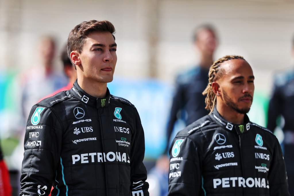 George Russell y Lewis Hamilton / Foto cortesía de f1mundial.com