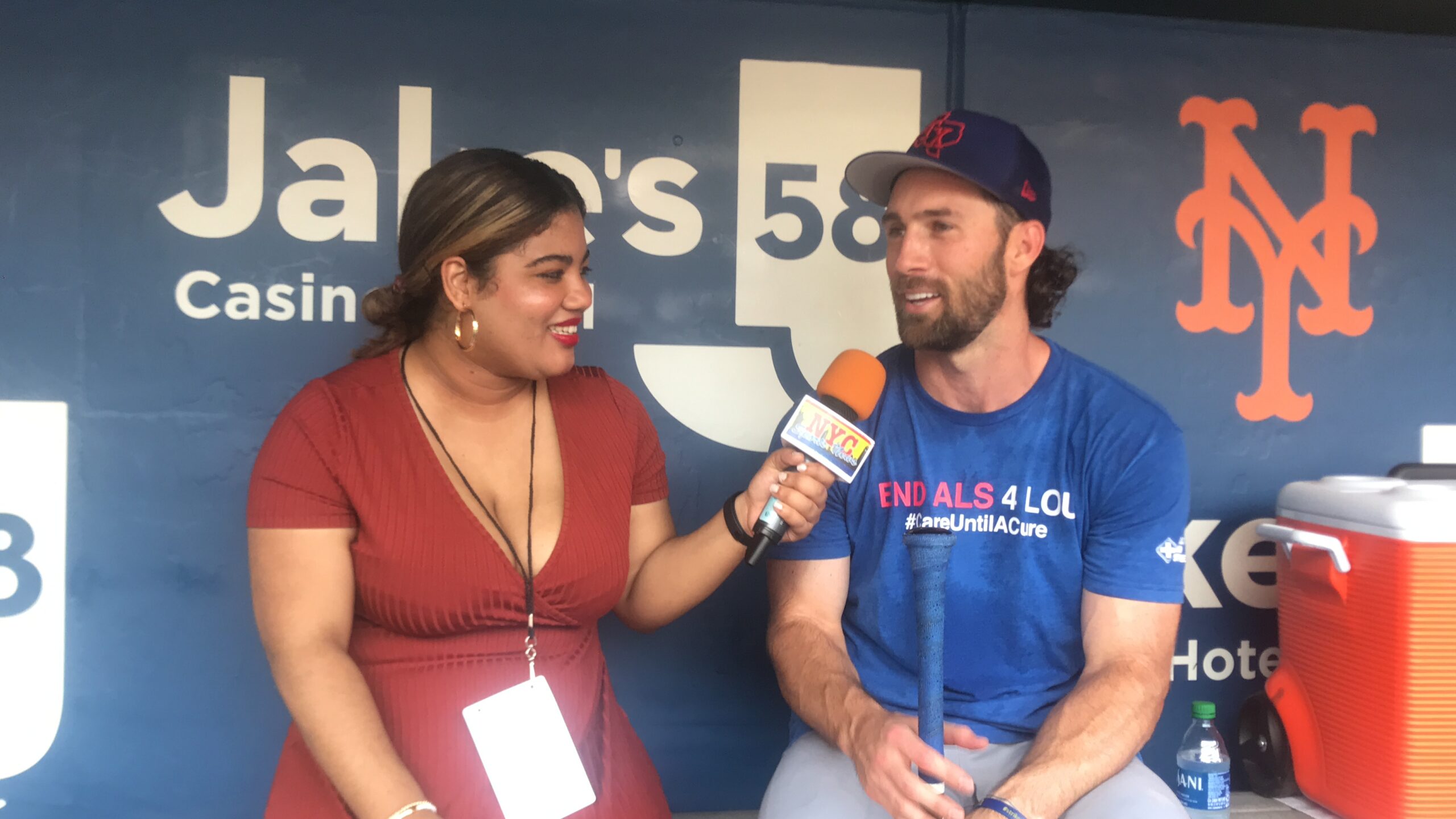 Arlenis J. Peña habló en el Citi Field con Charlie Culberson.