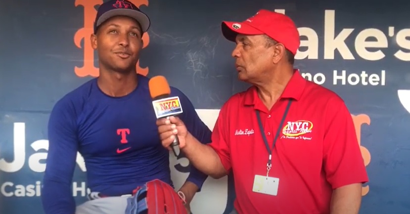 José Leclerc fue entrevistado por Agustín Zapata en el Citi Field.