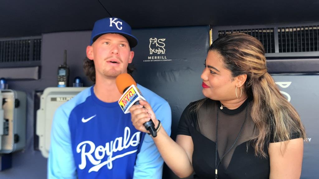 Arlenis J. Peña entrevistó a Bobby Witt Jr en el Yankee Stadium.