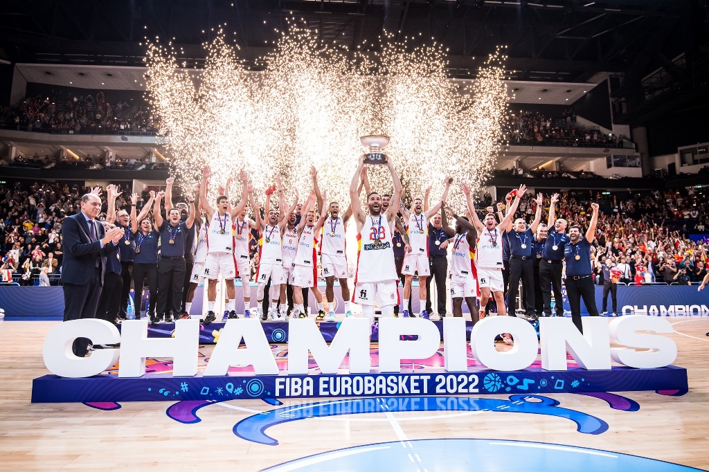 Selección de España e la Euro Basket. / Foto tomada del Twitter @EuroBasket