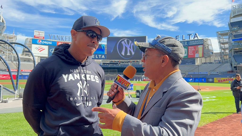 Luis Rojas fue entrevistado por Agustin Zapata en el Yankee Stadium.