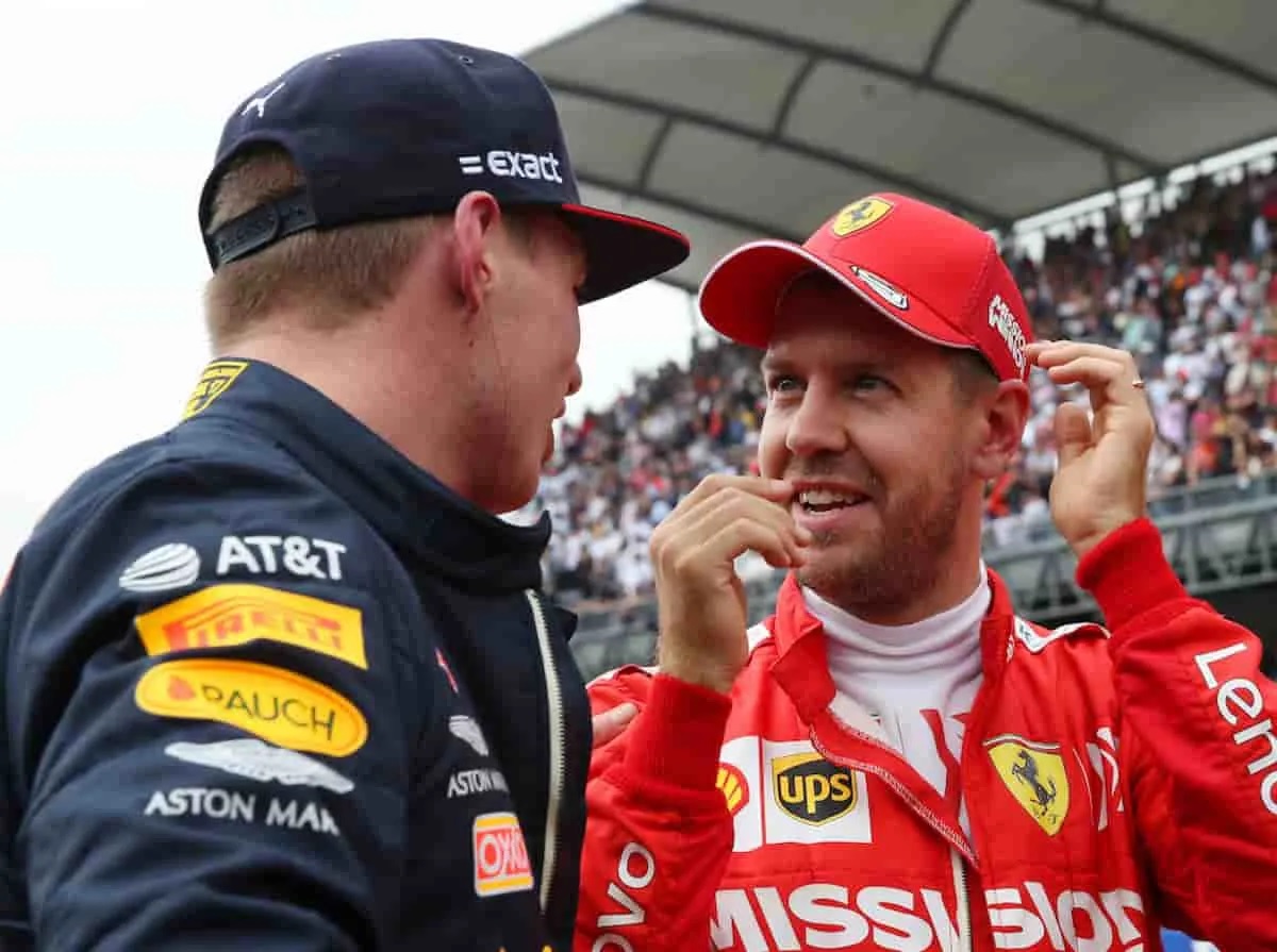 Max Verstappen y Sebastian Vettel.