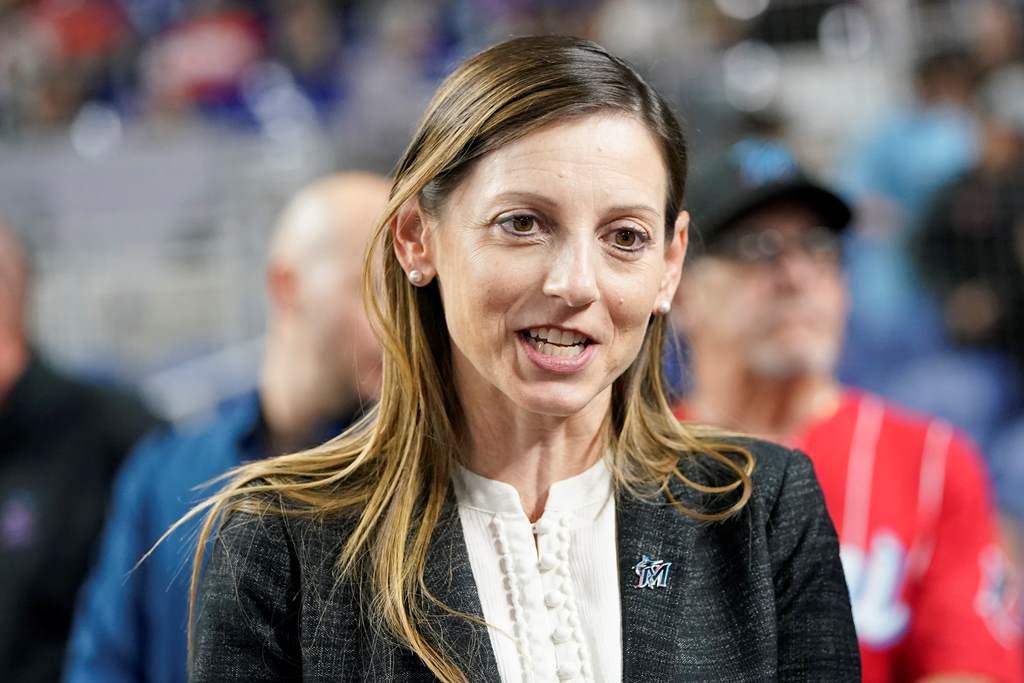 Caroline O’Connor appears before a baseball game against the Philadelphia Phillies, April 15, 2022, in Miami.  / Foto de Lynne Sladky | AP