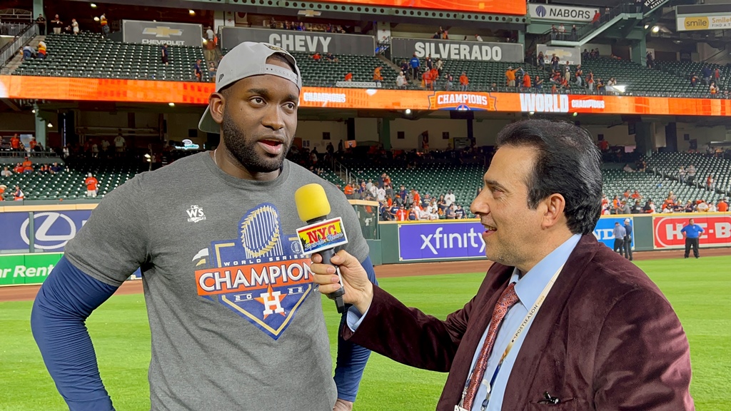 Neftalí Medina entrevistó al cubano Yordan Alvarez, quien conectó el batazo ganador de la Serie Mundial.