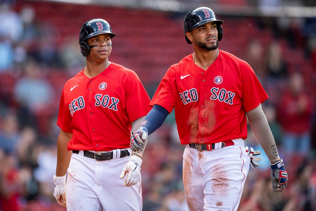 Rafael Devers y de Xander Bogaerts / Foto de Billie Weiss / Boston Red Sox / Getty Images