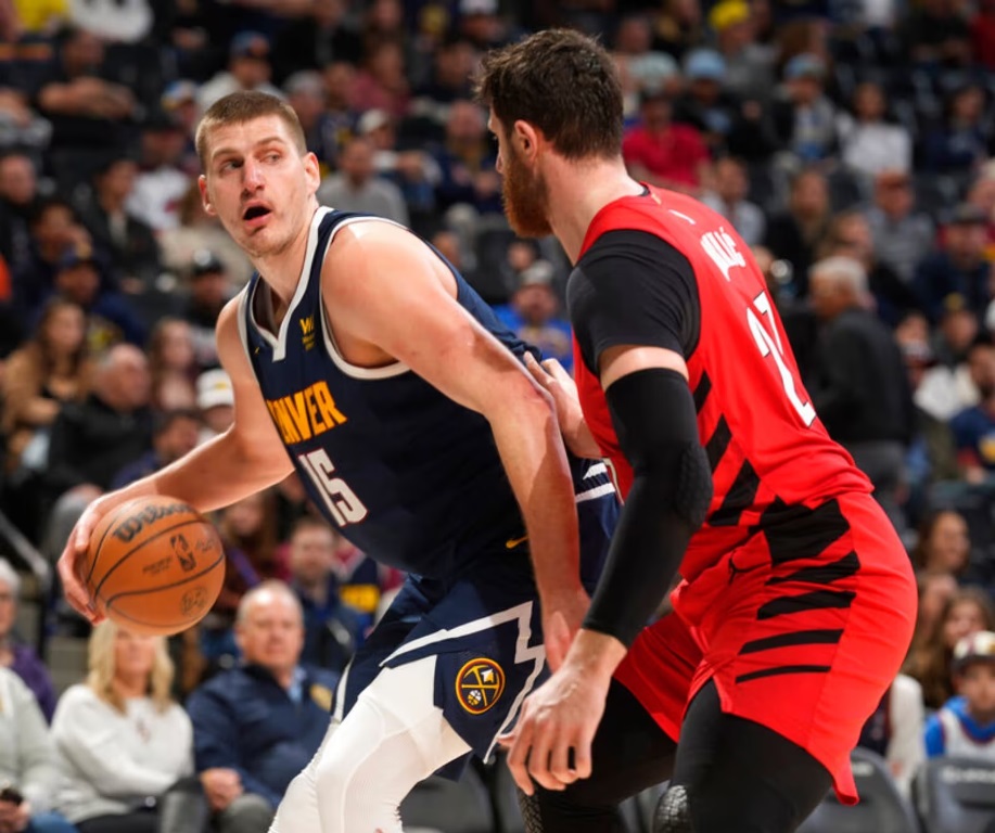 Nikola Jokic de Denver Nuggets vs Portland Trail Blazers (AP)