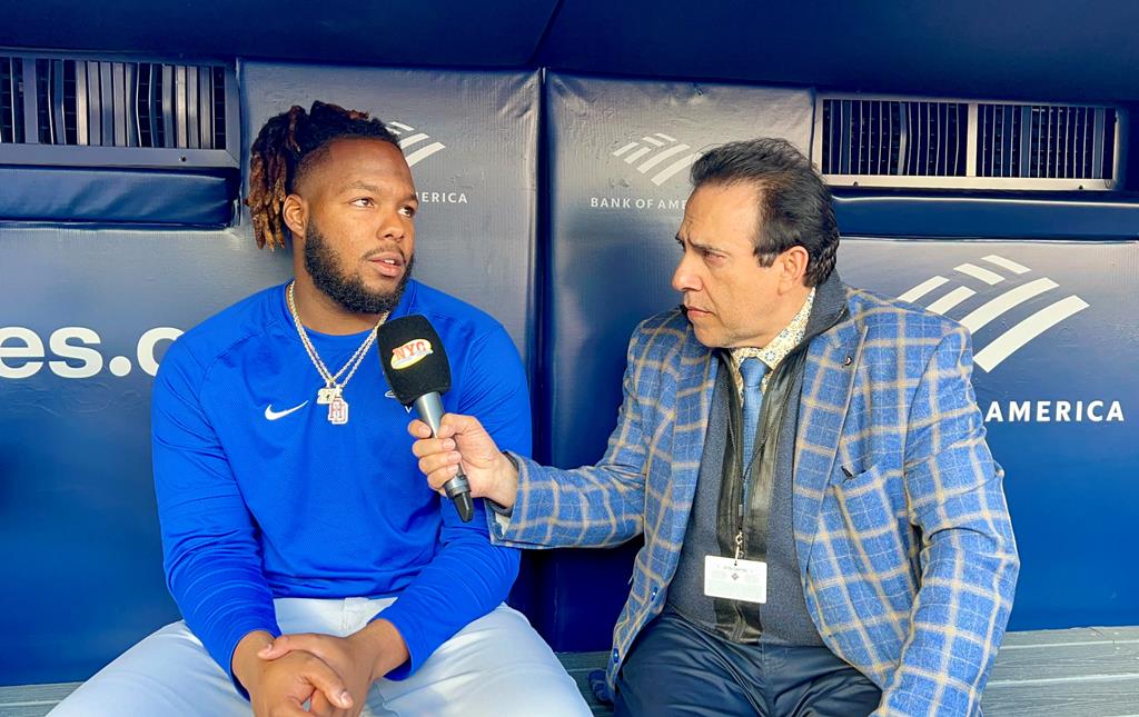 Neftalí Medina entrevistó a Vladimir Guerrero Jr. en el Yankee Stadium