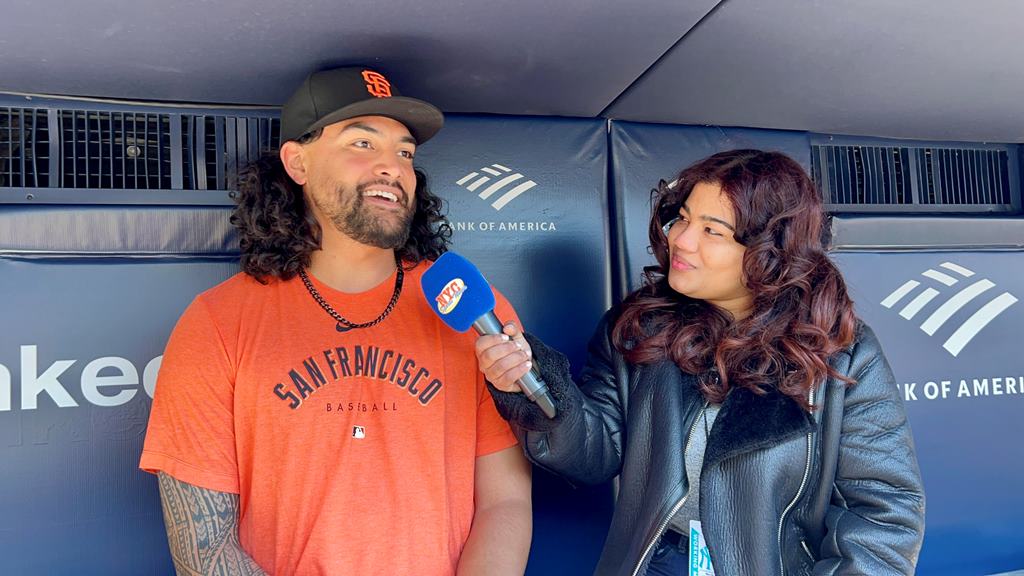 Sean Manaea le contó a Arlenis J. Peña lo feliz que está en su nueva organización San Francisco.