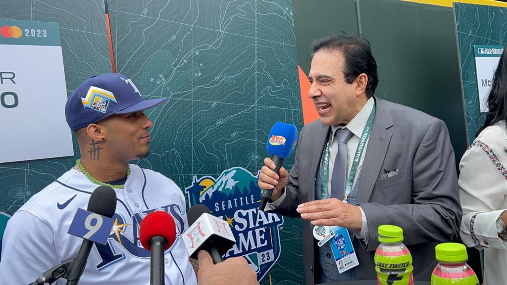 Neftalí Medina conversó con Wander Franco en el T-Mobile Park, en Seattle.