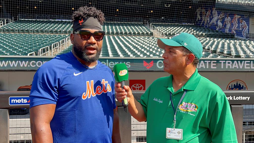 Abraham Almonte fue entrevistado por Agustín Zapata en Citi Field.