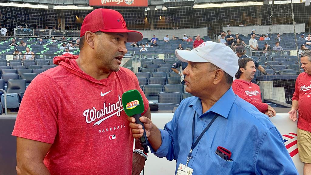 Agustín Zapata entrevistó a Dave Martínez manager de los Nacionales de Washington en el Yankee Stadium.