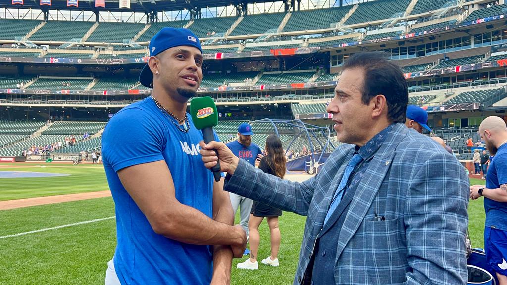 Christopher Morel de los Cubs de Chicago fue entrevistado por Neftalí Medina en Citi Field.