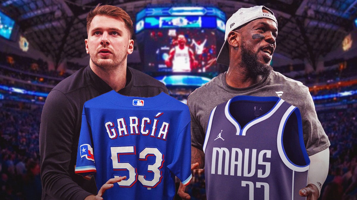 Luka Dončić y Adolis García y Luka Dončić