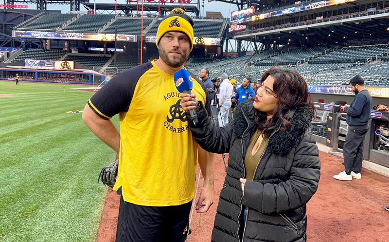 Arlenis J. Peña entrevistó a Daniel Palka en el Citi Field.