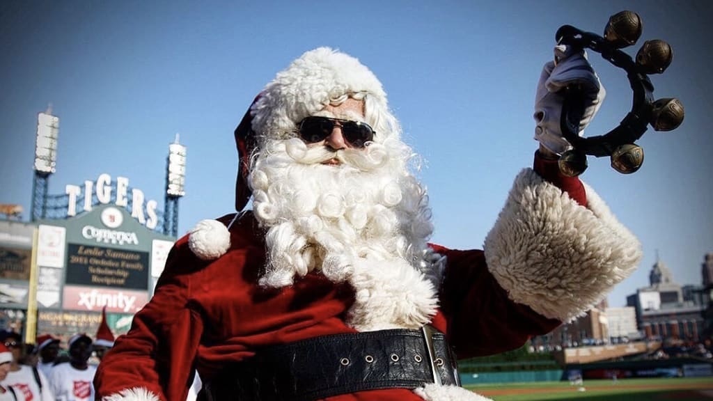 Santa en el Estadio de los Tigers