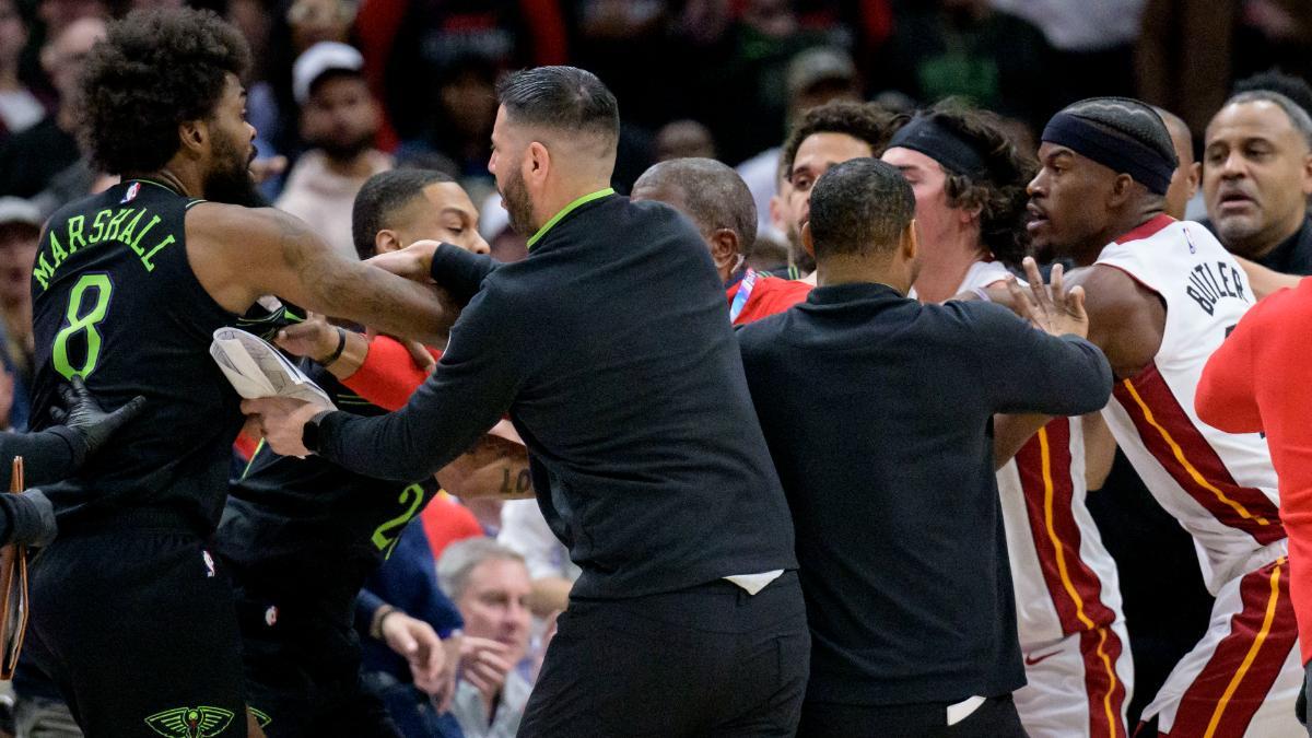 pelea entre Heat y Pelicans