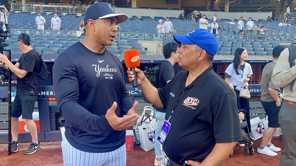 Agustín Zapata entrevistó a Luis Rojas en el Yankee Stadium.