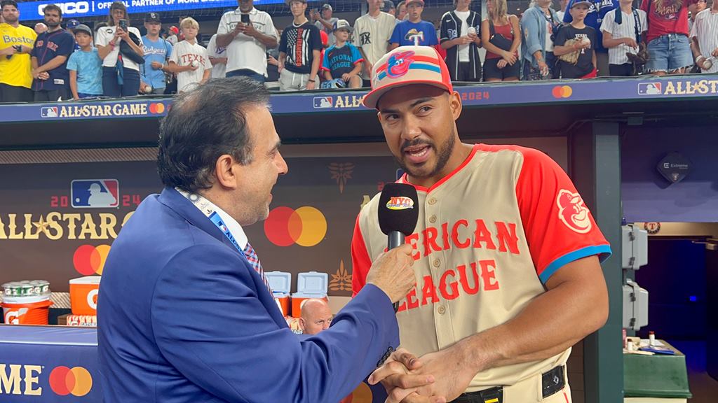 Anthony Santander, fue entrevistado por Neftalí Medina en el Globe Life Field, en Arlington Texas.