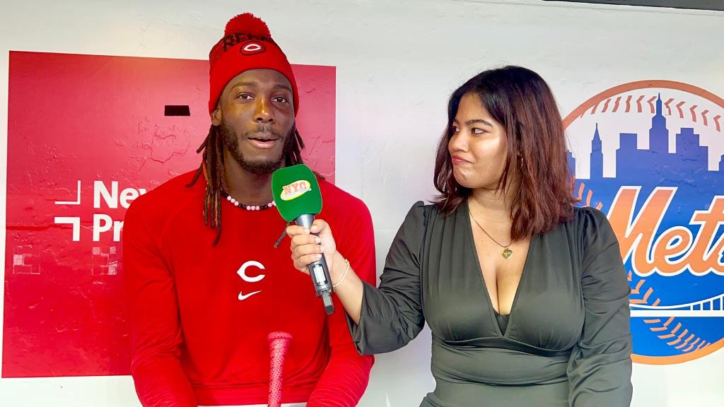 Arlenis J. Peña entrevistó a Elly De La Cruz en Citi Field.