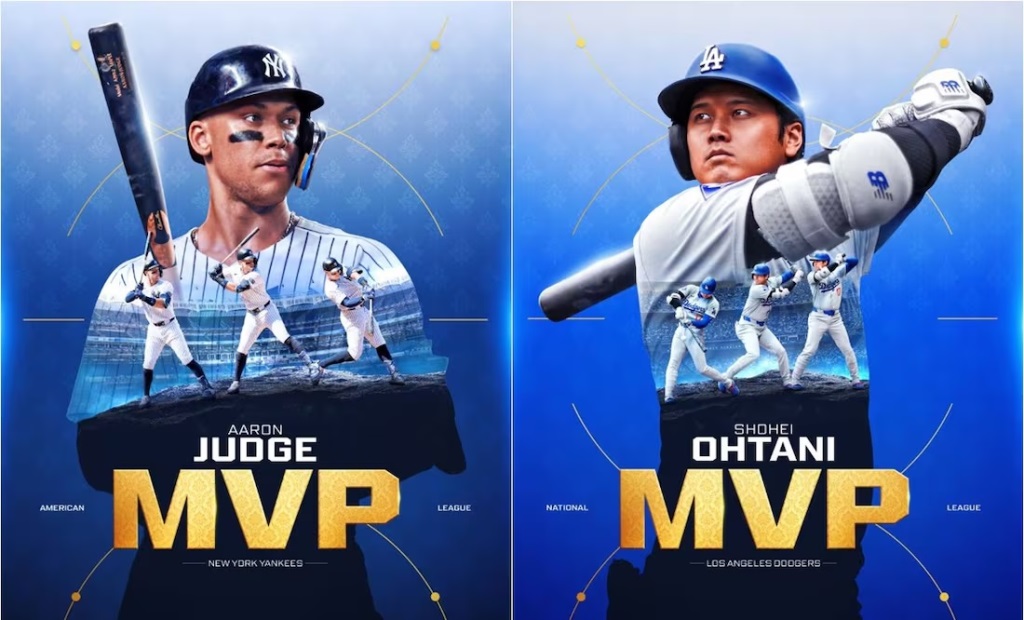 thumbnail image 2 of 2024 Topps Now Aaron Judge & Shohei Ohtani Dual 50-HR Hitters – PSA 10 Gem Mint 2 of 5