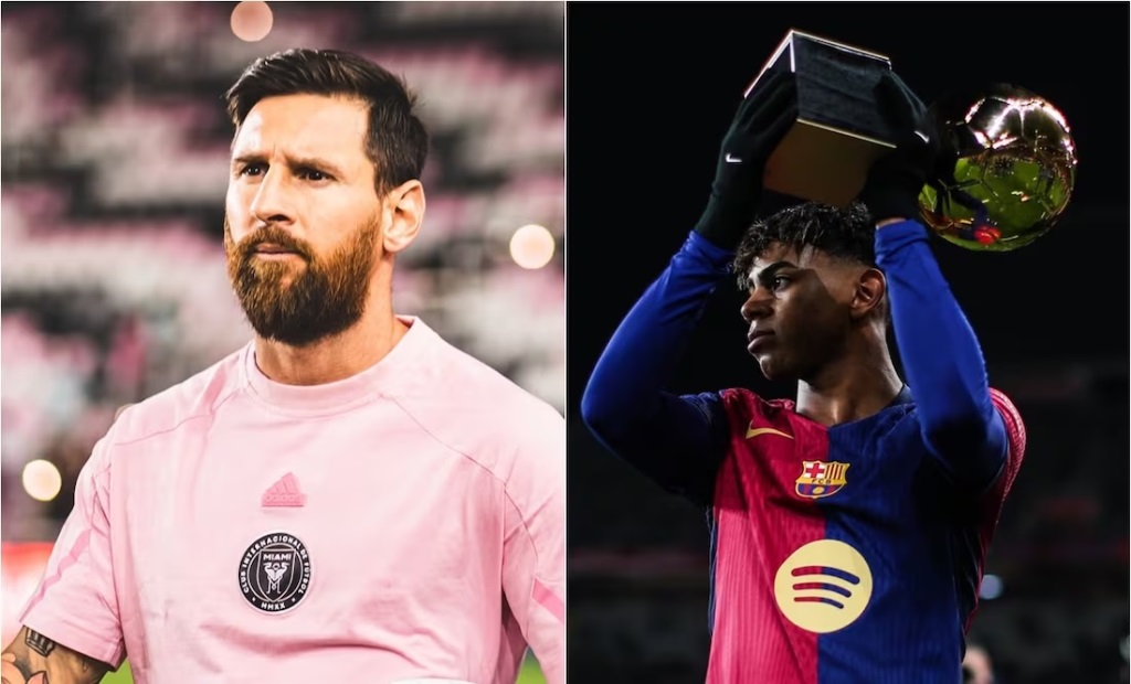 Lionel Messi y Lamine Yamal