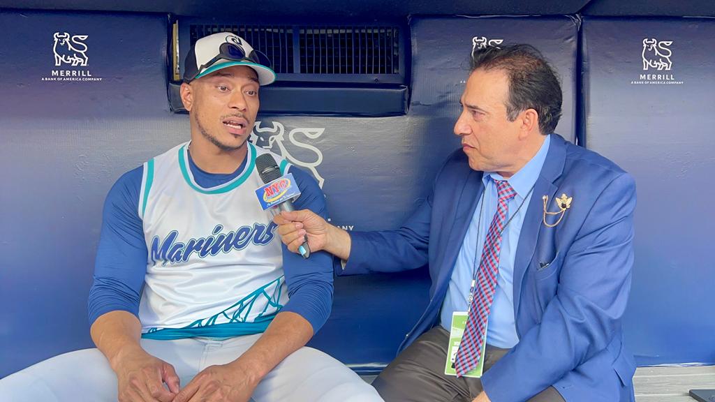 Neftalí Medina, entrevista a Jorge Polanco en el Yankee Stadium.