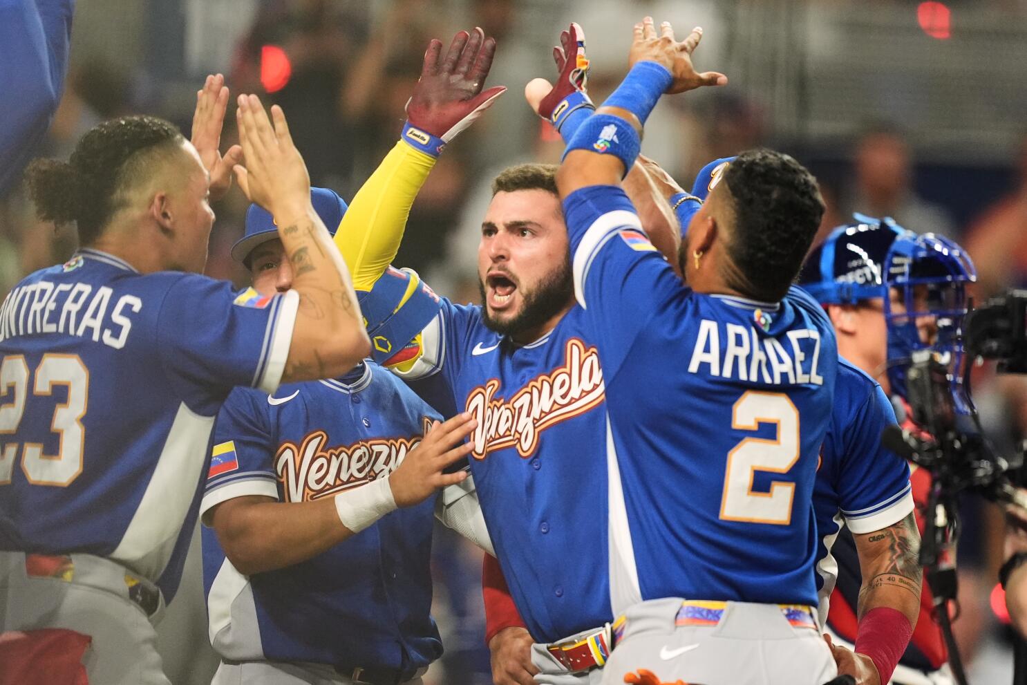 La Federación Venezolana de Beisbol así como jugadores y staff del equipo se dividirán las ganancias a partes iguales. Imagen crédito de  AP Photo/Rebecca Blackwell.