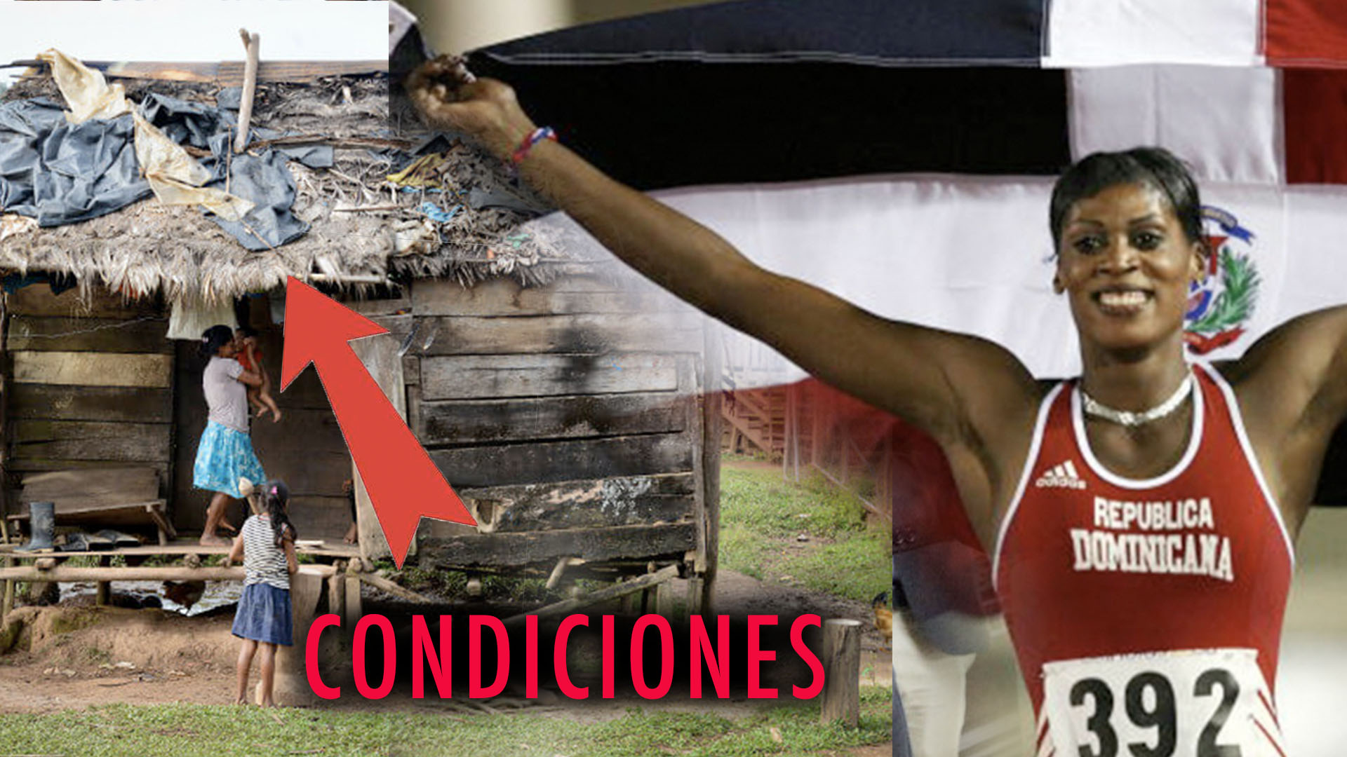 Así se encontraba la humilde vivienda donde Marileidy Paulino vivió junto a su madre y sus hermanos, antes de alcanzar la gloria olímpica y consagrarse como una de las grandes figuras del deporte dominicano.